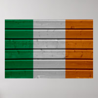 Ireland Woodplank Poster