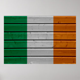 Ireland Woodplank Poster