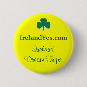 IrelandYes Kleeblatt-Knopf Button