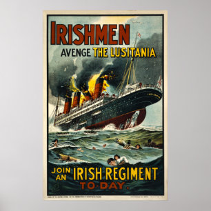 Iren Avenge das Lusitania-Vintage Plakat
