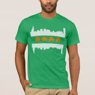 Iren-Chicago-Skyline-Flaggen-St Patrick Tag T-Shirt