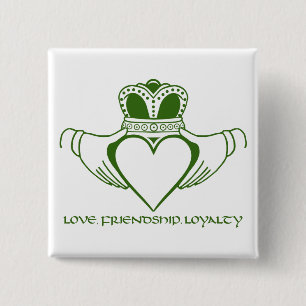 Iren Claddagh Symbol-Button oder -knopf Button