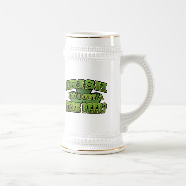 Iren erhalte ich eine freie Bier-Tasse Bierglas (Rechts)