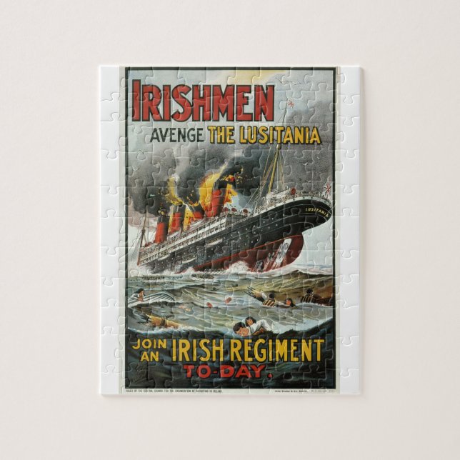 Iren rächen das Lusitania_Propaganda-Poster Puzzle (Vertikal)