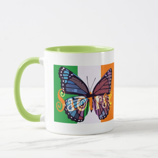 Iren Saoirse Schmetterling Tasse (Links)