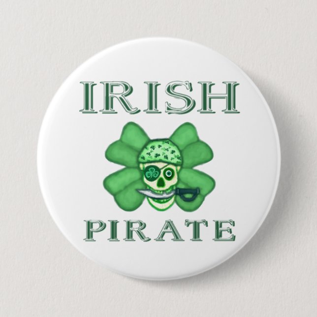 Iren-St Patrick Tag kapert Knopf Button (Vorderseite)