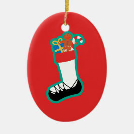 Iren-Tanz-Strumpf-Weihnachtsverzierung Keramik Ornament