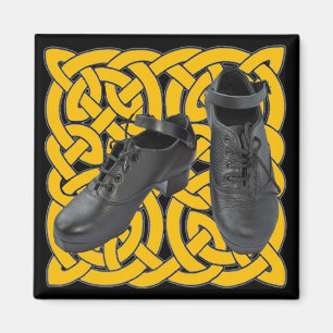 Iren tanzen harte Schuhe auf keltischem Knoten Magnet