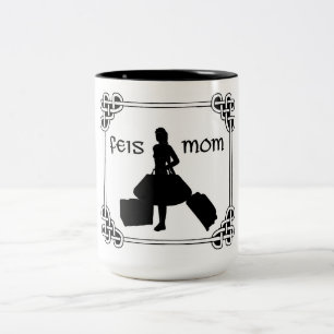 Iren tanzen keltische Knoten Feis Mama Zweifarbige Tasse