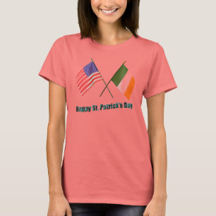 Iren und amerikanische Flaggen T-Shirt
