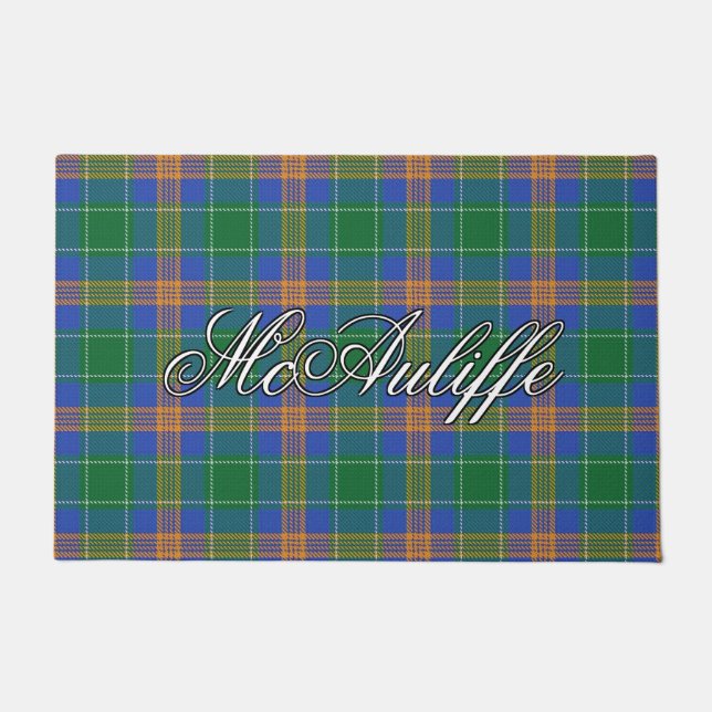 Iren-Vista-Clan MacAuliffe McAuliffe Tartan Fußmatte (Vorderseite)