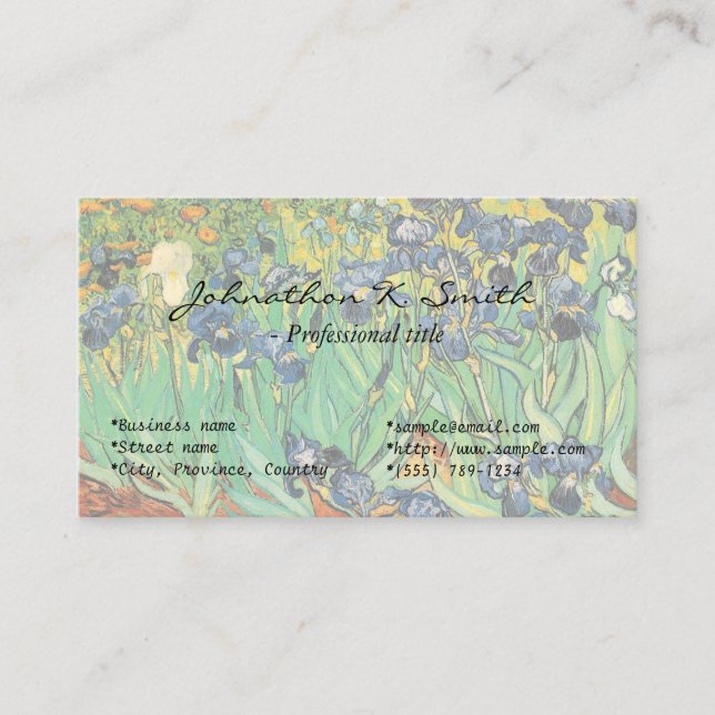 Iren von Van Gogh Visitenkarte (Vorderseite)