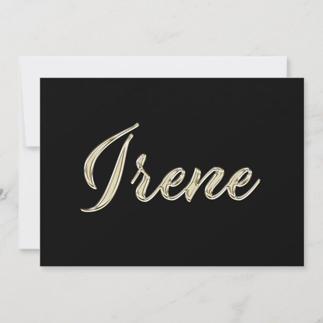 Irene white gold Handwriting Karte