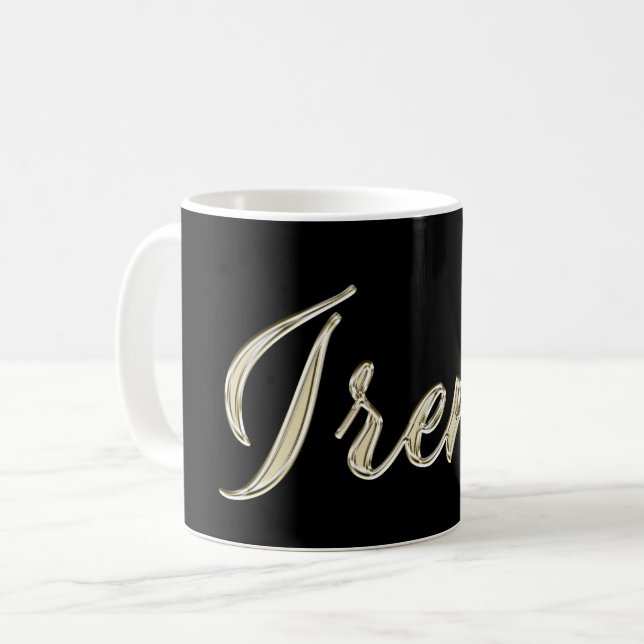 Irene white gold Handwriting Tasse Kaffeetasse (Vorderseite Links)
