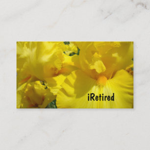 iRent Business Cards Rente Nature Iris Visitenkarte