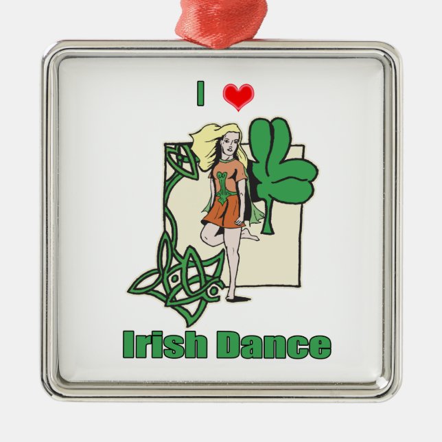 Irentanzherz Silbernes Ornament (Vorne)