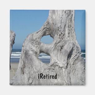 iRetired Magnete Ruhestand Ozean Meer Strände Holz