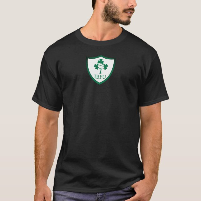 IRFU-IRISH White Bage T-Shirt (Vorderseite)