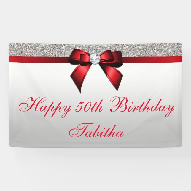 Irgendein Alters-roter Banner (Horizontal)