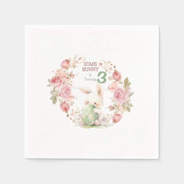 Irgendein Bunny dreht eins Serviette (Vorderseite)