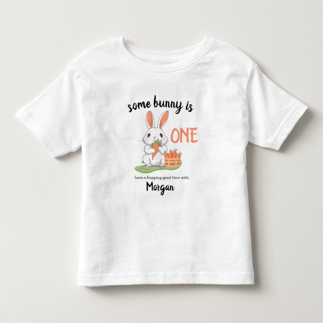 Irgendein Bunny ist ein Jungs Mädchen 1. Geburtsta Kleinkind T-shirt (Vorderseite)