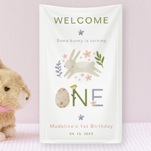 Irgendein Bunny ist ein Mädchen 1. Geburtstag Will Banner