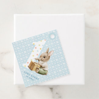 Irgendein Bunny ist ein Niedlicher sonniger erster Geschenkanhänger