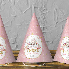 Irgendein Bunny macht drei 3. Geburtstag Partyhütchen