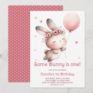 Irgendein Bunny macht ein Mädchen zum Geburtstag Einladung