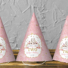 Irgendein Bunny macht zwei 2. Geburtstag Partyhütchen