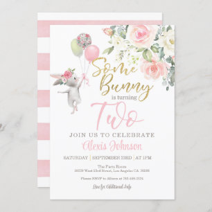 Irgendein Bunny macht zwei Einladungen