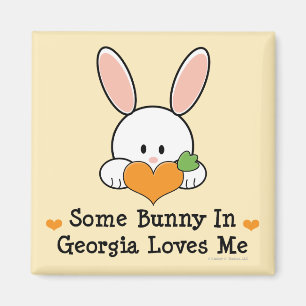 Irgendein Häschen in Georgia-Lieben ich Magnet