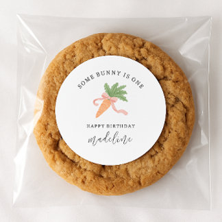 Irgendein Hase ist ein moderner einfacher 1. Gebur Runder Aufkleber