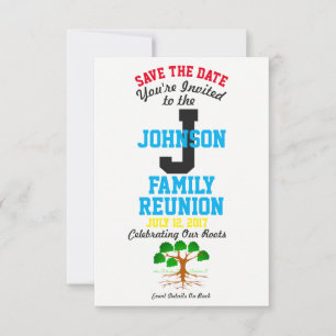 Irgendein Namensfamilien-Wiedersehen mit Save The Date