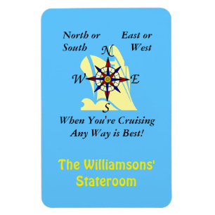 Irgendeine Weise kreuzende Stateroom Magnet