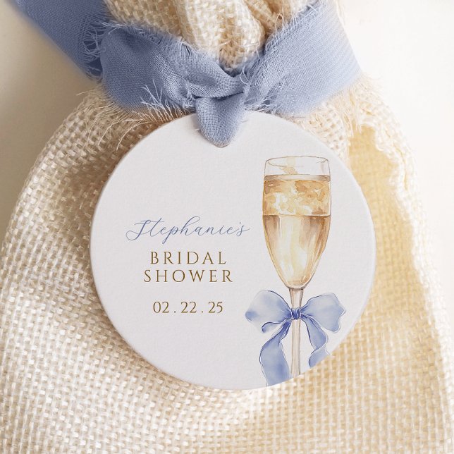 Irgendetwas Blue Bow Brautparty Gefälligkeit Tags Geschenkanhänger (Von Creator hochgeladen)