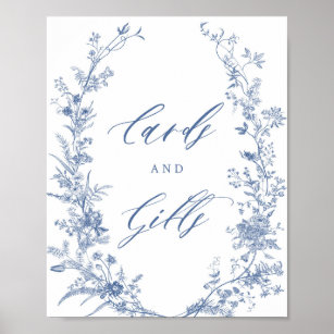 Irgendetwas Blue Brautparty Cards und Geschenke Un Poster