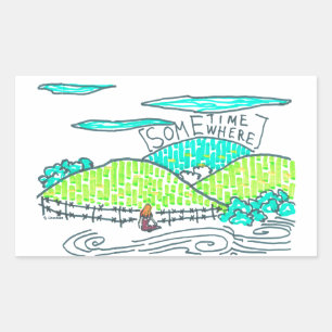 Irgendwann Rechteckiger Aufkleber