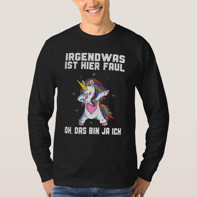 Irgendwas ist hier Lal Oh Das Bin Ja Ich Kinder Un T-Shirt (Vorderseite)