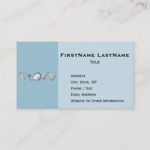 Irgendwelche Farbhand gezeichneten Seashells Visitenkarte