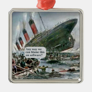 Irgendwie können wir das auf Software beschuldigen Silbernes Ornament