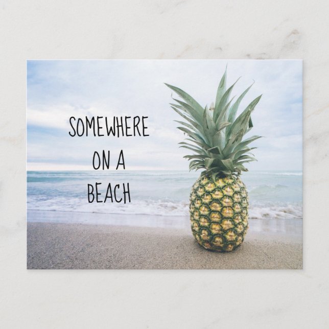 Irgendwo auf einer Strandpostkarte Postkarte (Vorderseite)