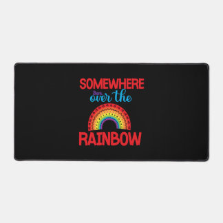 Irgendwo gebeugt über den Regenbogen Aufkleber  Schreibtischunterlage