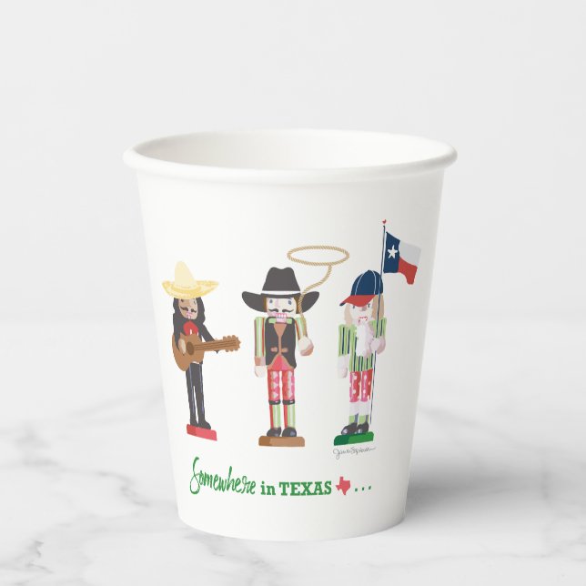 "Irgendwo in Texas", Texas Nussknacker Geschenk Ta Pappbecher (Vorderseite)