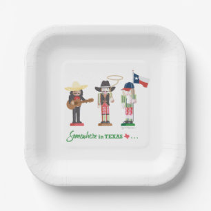 "Irgendwo in Texas", Texas Nussknacker Geschenk Ta Pappteller
