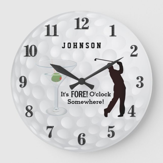 Irgendwo ist es vor O'clock Große Wanduhr (Vorderseite)