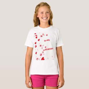 IRGENDWO MÄDCHEN ROTE HERZEN SHIRT