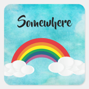 Irgendwo Quadratischer Aufkleber