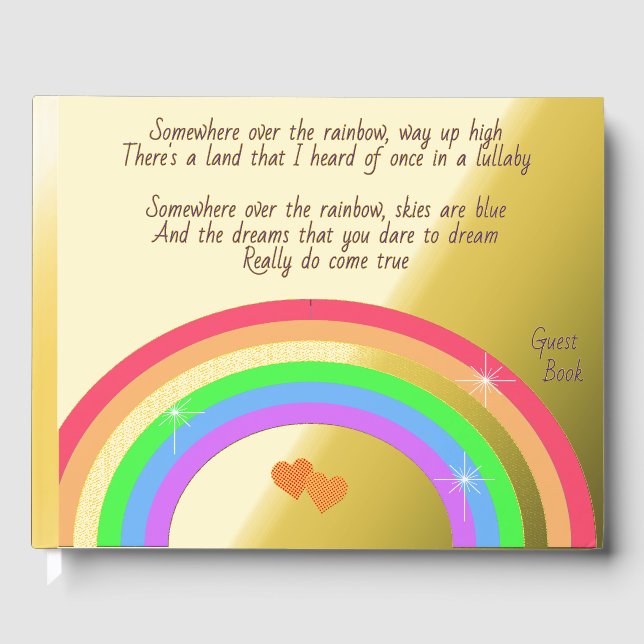Irgendwo über dem Regenbogen Gästebuch (Vorderseite)