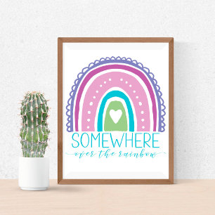 Irgendwo über dem Regenbogen Modern Chic Farbige Poster